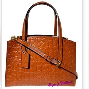 ***Sold***Coach Brown Embossed Satchel